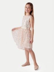 Guess Sukienka elegancka J6RK23 KD580 Złoty Regular Fit. Żółte sukienki dziewczęce Guess, z aplikacjami, z syntetyku, bez ramiączek. Za 289.99 zł.