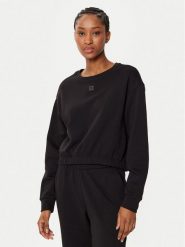 Armani Exchange Bluza XW000086 AF10172 UC001 Czarny Regular Fit. Czarne bluzy bez kaptura damskie Armani Exchange, l, z syntetyku. Za 299.99 zł.