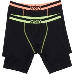 Długie bokserki (2 pary). Czarne bokserki męskie bonprix, bez wzorów. Za 54.99 zł.