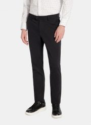PAKO LORENTE - Granatowe spodnie chino z bawełną. Spodnie materiałowe męskie Pako Lorente, bez wzorów, z bawełny, casualowe. Za 299.99 zł.