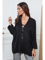 So Cachemire Kardigan "Enouka" w kolorze czarnym rozmiar: L. Czarne kardigany damskie So Cachemire, l, bez wzorów, z wełny. Za 134.85 zł.