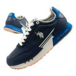Buty męskie sneakersy sportowe U.S. Polo Assn. Białe buty sportowe na co dzień męskie U.S. Polo Assn., bez zapięcia. W wyprzedaży za 198.00 zł.