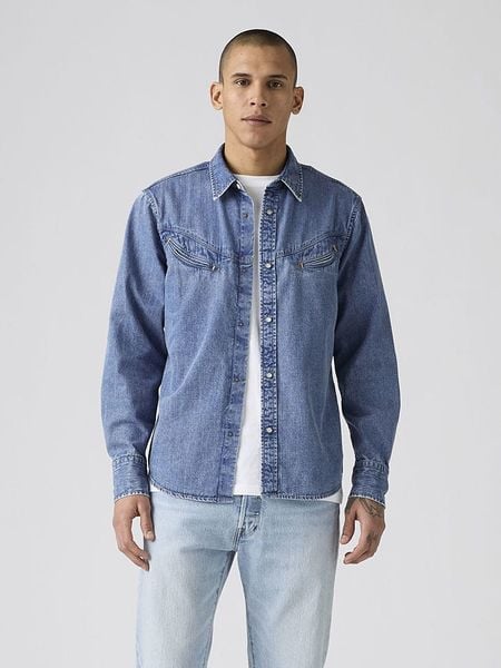 Levi's Koszula dżinsowa w kolorze błękitnym rozmiar: L. Niebieskie koszule męskie Levi's, l, bez wzorów, z bawełny, bez kołnierzyka, bez ramiączek. Za 170.47 zł.