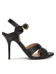 LOVE MOSCHINO Sandały JA16069G1MIB0000 Czarny. Czarne sandały damskie Love Moschino, bez wzorów, ze skóry, bez obcasa, na szpilce. Za 779.99 zł.