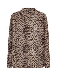 Ilse Jacobsen Bluzka w kolorze jasnobrązowo-czarnym rozmiar: 42. Brązowe bluzki damskie Ilse Jacobsen, bez wzorów, z wiskozy, bez kołnierzyka, bez ramiączek. Za 122.38 zł.