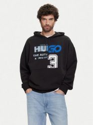 HUGO Bluza Nesidi 50544196 Czarny Loose Fit. Czarne bluzy bez kaptura męskie Hugo, m, z bawełny. Za 449.99 zł.