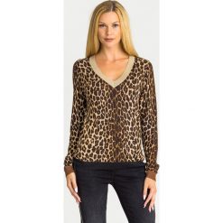 SWETER Liu Jo. Brązowe swetry klasyczne damskie Liu Jo, l, z materiału, bez kołnierzyka. Za 549.00 zł.