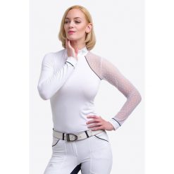 Koszulka jeździecka damska Modern Dame. Białe koszulki dziewczęce CAVALLIERA, m, bez wzorów, bez ramiączek. Za 334.00 zł.