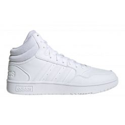 Buty adidas Hoops 3.0 Mid M ID9838 białe. Białe buty sportowe na co dzień męskie z gumy, bez zapięcia. Za 446.54 zł.
