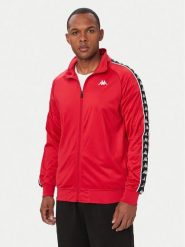Kappa Bluza 301EFU0 Czerwony Regular Fit. Czerwone bluzy bez kaptura męskie Kappa, m, z syntetyku. Za 179.99 zł.