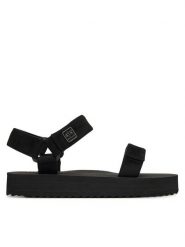 Armani Exchange Sandały XDP064 XV928 00002 Czarny. Czarne sandały damskie Armani Exchange, bez wzorów, z materiału, bez obcasa, na płaskiej podeszwie. Za 319.99 zł.