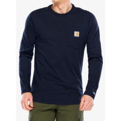 Bluza bez kaptura męska Carhartt Force Flex Pocket T-Shirt L/S. Niebieskie t-shirty męskie Carhartt, l, bez wzorów, bez kołnierzyka. Za 156.99 zł.