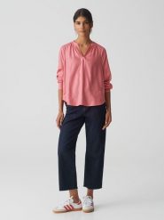 OPUS Bluzka "Felia" w kolorze różowym rozmiar: 36. Różowe bluzki damskie Opus, bez wzorów, z wiskozy, bez kołnierzyka, bez ramiączek. Za 131.74 zł.
