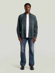 G-Star Koszula - Regular fit - w kolorze szarym rozmiar: XXL. Szare koszule męskie G-Star, xxl, bez wzorów, z bawełny, bez kołnierzyka, bez ramiączek. Za 259.13 zł.