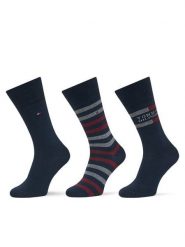 Tommy Hilfiger Skarpety długie 701235376 Granatowy. Niebieskie skarpetki męskie Tommy Hilfiger, bez wzorów, z bawełny. Za 99.99 zł.