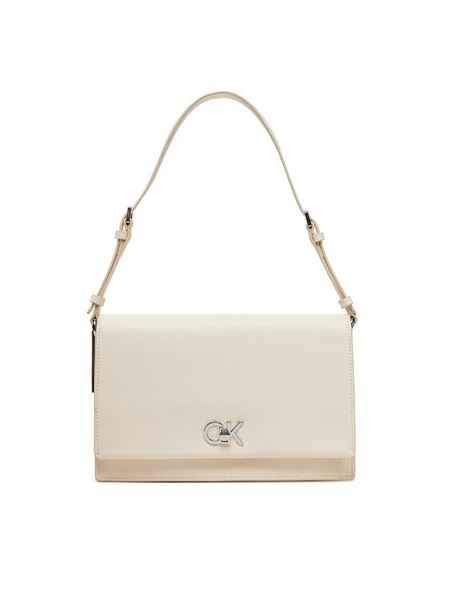 Calvin Klein Torebka K60K612807 Écru. Torebki klasyczne damskie CALVIN KLEIN, bez wzorów, ze skóry, bez dodatków. Za 299.99 zł.