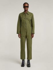 G-Star Kombinezon w kolorze khaki rozmiar: S. Brązowe kombinezony damskie G-Star, s, bez wzorów, z bawełny, retro, bez kołnierzyka, bez ramiączek. Za 654.95 zł.