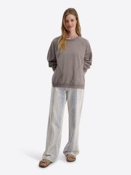 Timezone Bluza w kolorze szarobrązowym rozmiar: XS. Brązowe bluzy bez kaptura damskie Timezone, xs, z bawełny. Za 148.96 zł.