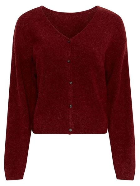 MOSS COPENHAGEN Kardigan "Milania" w kolorze bordowym rozmiar: L/XL. Czerwone kardigany damskie MOSS COPENHAGEN, l, bez wzorów, z poliamidu. Za 265.40 zł.