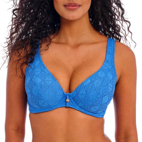 Damski kostium kąpielowy bez ramiączek na fiszbinach Freya Nomad Nights. Niebieskie stroje jednoczęściowe damskie FREYA ACTIVE, bez wzorów. Za 244.05 zł.