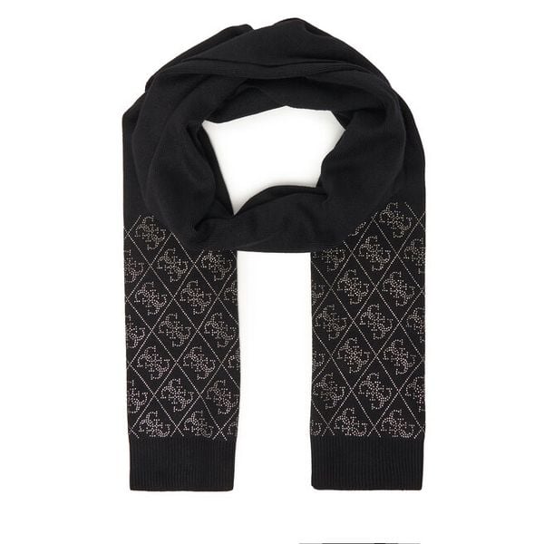 Szalik Guess. Czarne szaliki i kominy damskie Guess, z aplikacjami. Za 219.99 zł.