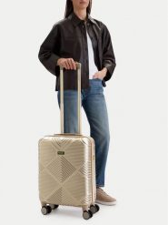 Nine West Walizka kabinowa CEO-NW-S-002-09 GOLD Złoty. Żółte walizki Nine West, bez wzorów, z tworzywa sztucznego. Za 299.99 zł.