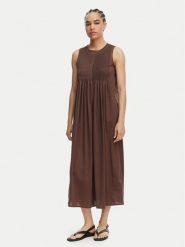 Weekend Max Mara Sukienka codzienna Ricordo 2615621022 Brązowy Regular Fit. Brązowe sukienki damskie Weekend Max Mara, na co dzień, l, bez wzorów, z bawełny, bez kołnierzyka, bez ramiączek, proste. Za 949.99 zł.