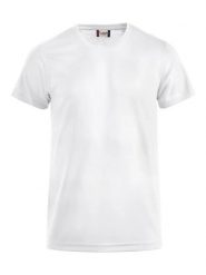 Clique T-shirt Ice-T z oddychającego poliestru – white. Białe t-shirty męskie CLIQUE, m, bez wzorów, z materiału, bez kołnierzyka. Za 99.74 zł.