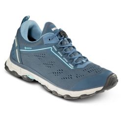 Buty Meindl Activo Trainer Lady GTX z membraną Gore-Tex. Niebieskie buty sportowe na co dzień damskie MEINDL, bez wzorów, z gore-texu, trekkingowe. Za 719.91 zł.