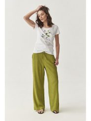 TATUUM Koszulka w kolorze białym rozmiar: S. Białe bluzki damskie Tatuum, s, bez wzorów, z bawełny, bez kołnierzyka, bez ramiączek. Za 57.60 zł.