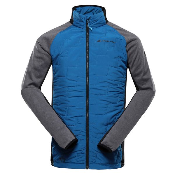 Bluza męska sportowa z wełną merino Alpine Pro Jorw. Niebieskie bluzy bez kaptura męskie Alpine Pro, m, z wełny. W wyprzedaży za 239.00 zł.