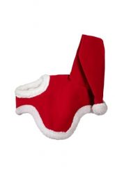 Czapka świąteczna dla konia HKM Christmas Liverpool. Czerwone czapki męskie HKM, bez wzorów, z materiału, eleganckie. Za 108.00 zł.