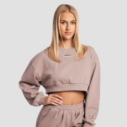 Bluza damska krótka bez kaptura rdzawa Aura. Brązowe bluzy sportowe damskie GYMBEAM, m, z bawełny. Za 118.90 zł.