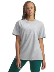 Under Armour Koszulka w kolorze szarym rozmiar: S. Szare bluzki sportowe damskie Under Armour, s, bez wzorów, z bawełny, bez ramiączek. Za 90.95 zł.
