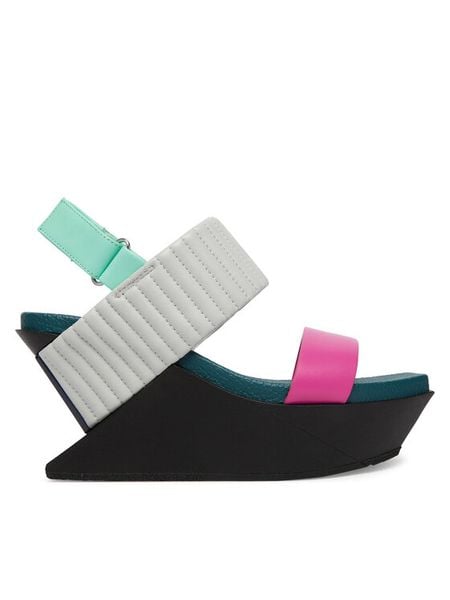 United Nude Sandały Delta Wedge Puffier 10988958188 Kolorowy. Sandały damskie United Nude, bez wzorów, ze skóry, bez obcasa, na koturnie. Za 789.99 zł.