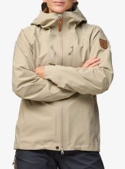 Kurtka damska Fjallraven Keb GTX Jacket. Brązowe kurtki damskie Fjällräven, l, bez wzorów, z gore-texu, bez kaptura. Za 2,755.40 zł.