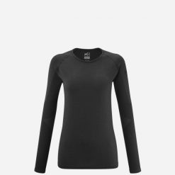 Koszulka termoaktywna damska MILLET Drynamic Soft Ls Tee W. Czarne bielizna termoaktywna damska Millet, m, bez wzorów, z dzianiny. Za 239.00 zł.