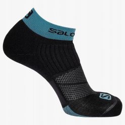 Skarpetki turystyczne do wędrówek Salomon X Ultra Ankle wełniane. Czarne skarpetki damskie Salomon, bez wzorów, z wełny. W wyprzedaży za 64.00 zł.