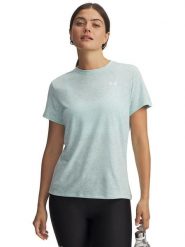 Under Armour Koszulka funkcyjna w kolorze turkusowym rozmiar: M. Niebieskie bluzki sportowe damskie Under Armour, m, z materiału, bez kołnierzyka, bez ramiączek. Za 79.95 zł.