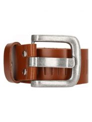 HIDE & STITCHES Skórzany pasek "Frisco" w kolorze jasnobrązowym rozmiar: onesize. Brązowe paski męskie HIDE & STITCHES, bez wzorów, z materiału. Za 39.99 zł.