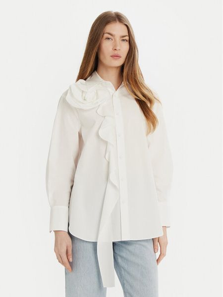 Marella Koszula Ketch 2513111101 Biały Regular Fit. Białe koszule damskie Marella, bez wzorów, z bawełny, biznesowe, bez kołnierzyka, bez ramiączek. Za 399.99 zł.