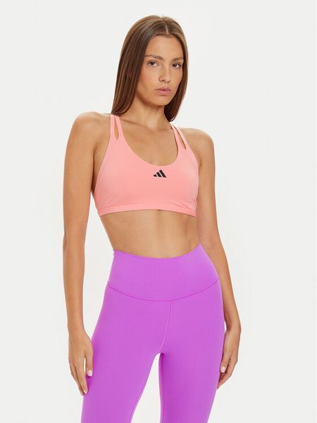 Adidas Biustonosz sportowy Aeroimpact Luxe Training JE3915 Różowy. Czerwone biustonosze sportowe damskie Adidas, bez wzorów, z syntetyku. Za 139.99 zł.