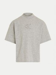 Calvin Klein Jeans T-Shirt Stitch Monogram IG0IG02537 Szary Regular Fit. Szare koszulki dziewczęce Calvin Klein Jeans, z bawełny. Za 99.99 zł.