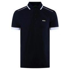 Koszulka Polo męska BOSS Paddy 1 BLU regular fit granatowa (50512995-402). Niebieskie koszulki polo męskie Boss, m, bez wzorów, bez ramiączek. Za 329.00 zł.