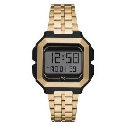 Zegarek sportowy męski Puma Remix P5016. Żółte zegarki męskie Puma, złote. Za 272.00 zł.