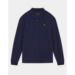 Koszulka polo z długim rękawem Lyle & Scott. Niebieskie koszulki polo męskie LYLE AND SCOTT, na lato, m, bez wzorów, z materiału, bez ramiączek. Za 319.00 zł.
