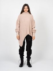 La Haine Inside Us Sweter Damski Asymetryczny | LW961 | Kobieta | Różowy. Czerwone golfy damskie La Haine Inside Us, l, bez wzorów, z jeansu, bez ramiączek. W wyprzedaży za 499.00 zł.