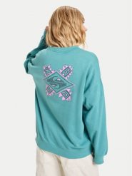 Quiksilver Bluza EQWFT03188 Niebieski Oversize. Niebieskie bluzy bez kaptura damskie Quiksilver, xl, z bawełny. Za 259.99 zł.