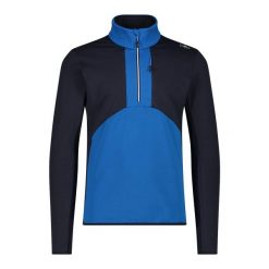 Sweter z półząpięciem i golfem CMP. Niebieskie swetry męskie CMP, bez wzorów, bez kołnierzyka. Za 340.00 zł.