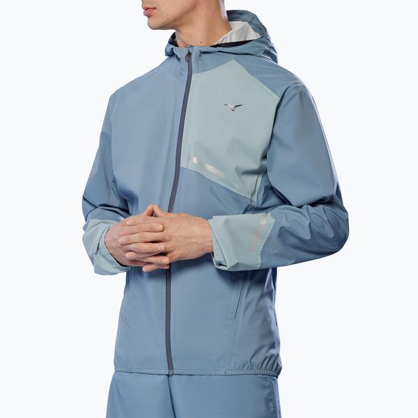 Kurtka do biegania męska Mizuno Waterproof 20K ER. Niebieskie kurtki treningowe męskie Mizuno, m, bez wzorów, z nylonu, do biegania. Za 419.99 zł.